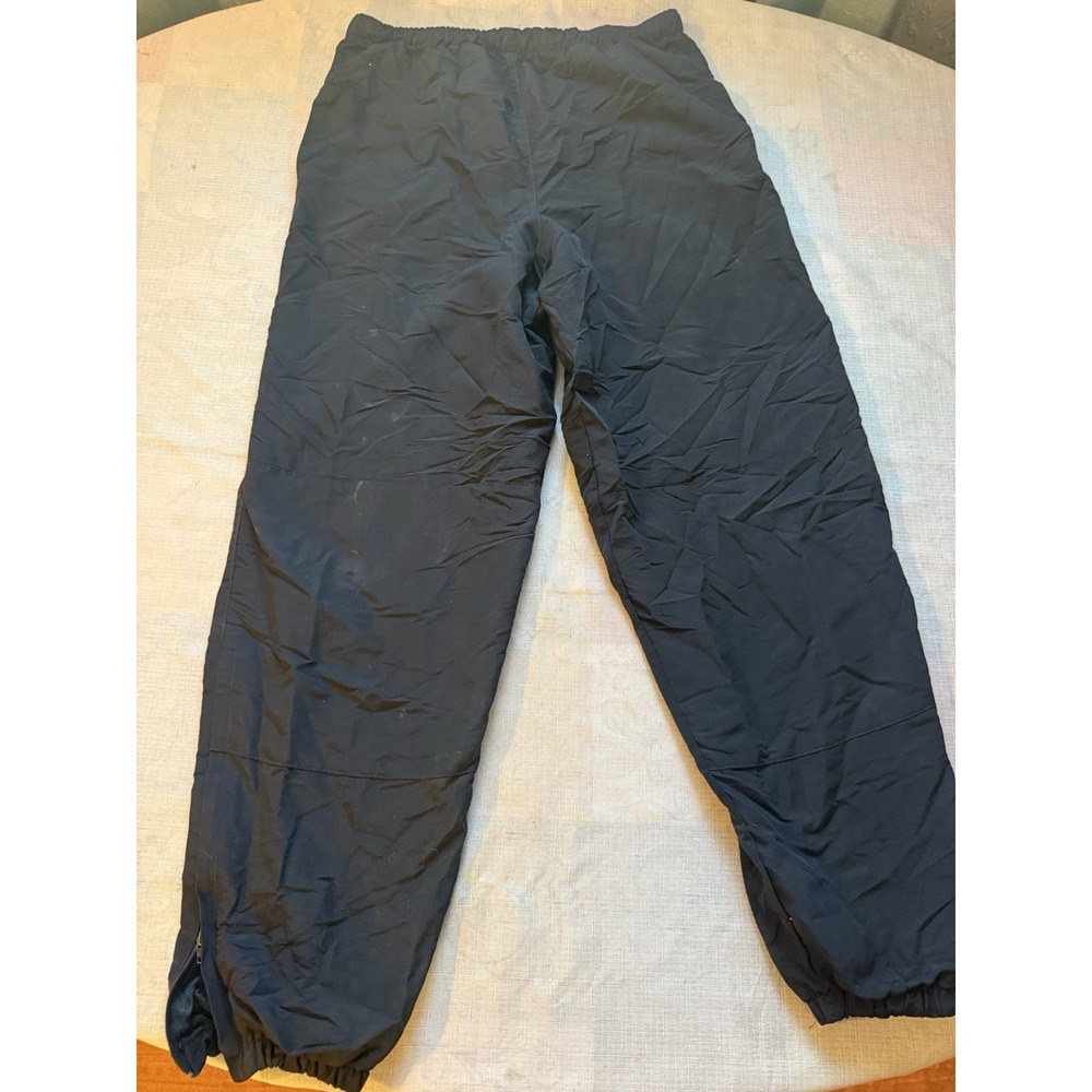 Black Insulated Snow Pants Ski Snowboard Winter Pants Elastic Waist Adult—1